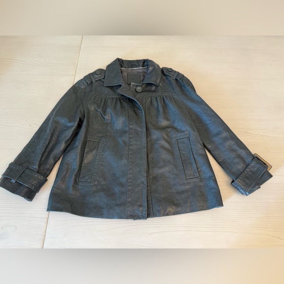 Banana Republic Dark Leather Jacket
